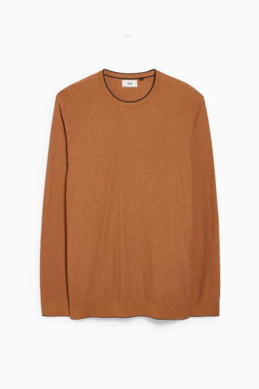 Hommes - Pull - marron clair