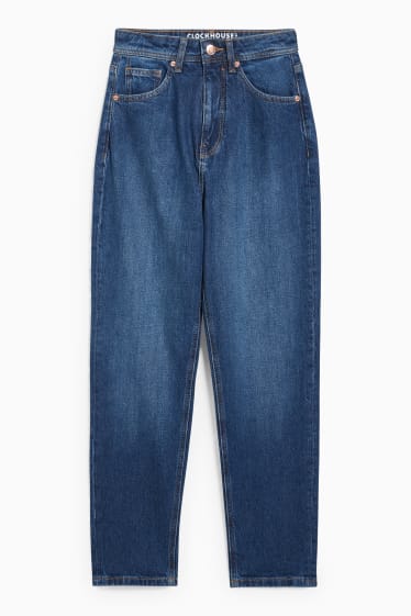 Women - CLOCKHOUSE - mom jeans - high waist - blue denim