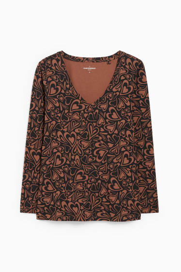 Teens & young adults - CLOCKHOUSE - Recover™- long sleeve top - patterned - brown