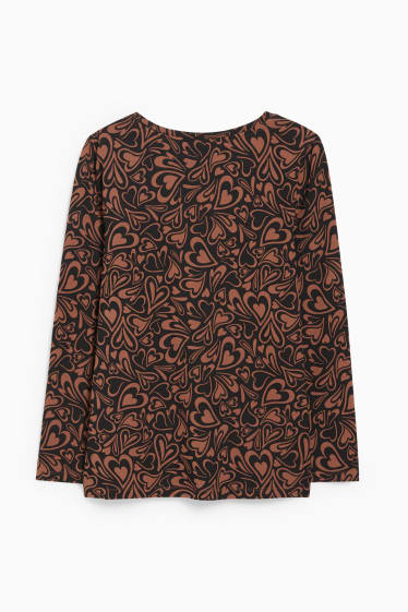Teens & young adults - CLOCKHOUSE - Recover™- long sleeve top - patterned - brown