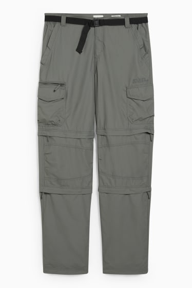 Hommes - Pantalon cargo avec une ceinture - regular fit - kaki