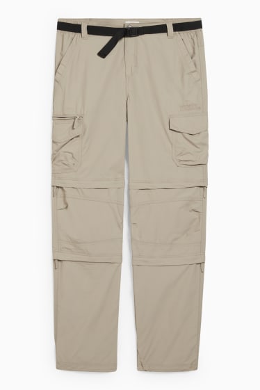 Hommes - Pantalon cargo avec une ceinture - regular fit - taupe