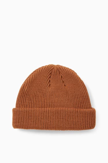 Men - Knitted hat - havanna