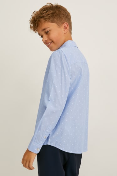 Enfants - Chemise - à motif - bleu / blanc