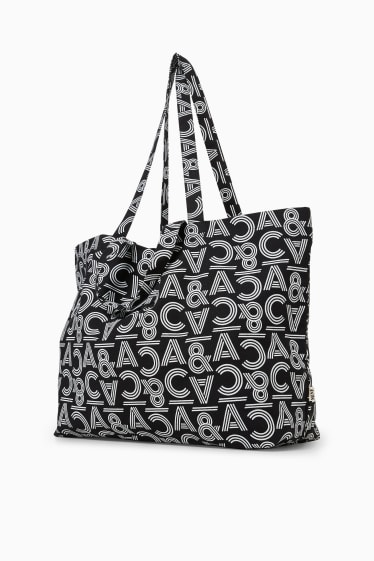 Women - Shopper - patterned - black