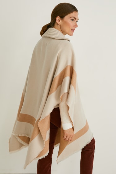 Damen - Poncho - havanna