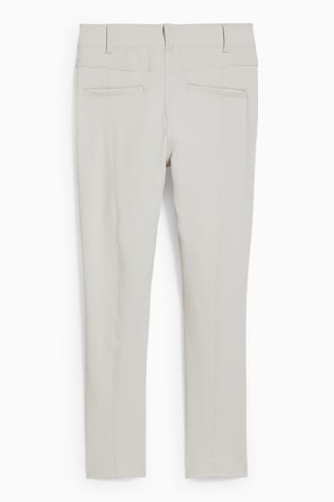 Dona - Pantalons de tela - mid waist - slim fit - blanc trencat