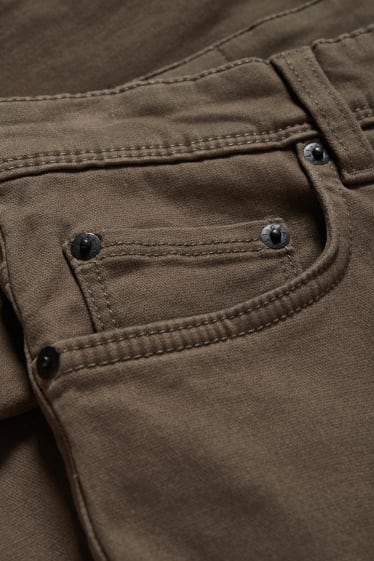 Hommes - Pantalon chaud - regular fit - LYCRA® - kaki