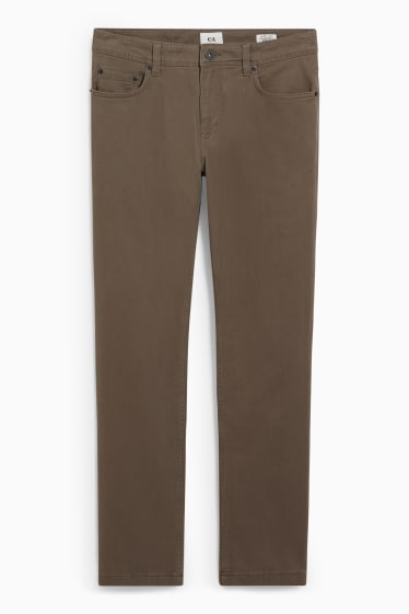 Hommes - Pantalon chaud - regular fit - LYCRA® - kaki