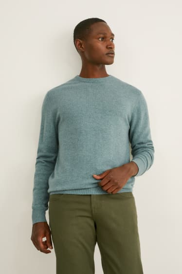 Mężczyźni - Sweter kaszmirowy - miętowa zieleń