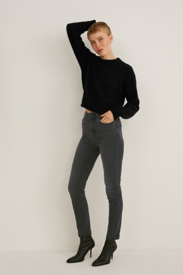 Dames - Slim jeans - high waist - LYCRA® - zwart