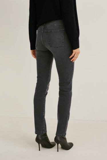 Women - Slim jeans - high waist - LYCRA® - black