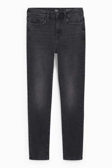 Women - Slim jeans - high waist - LYCRA® - black
