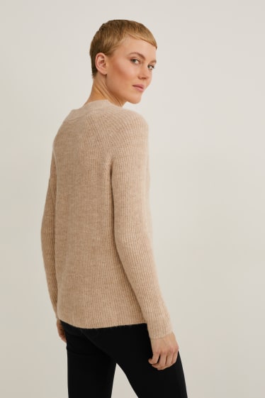 Damen - Pullover - beige-melange