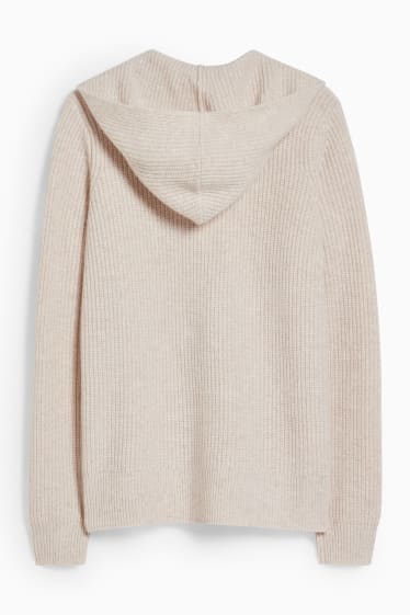 Women - Cashmere jumper - beige-melange