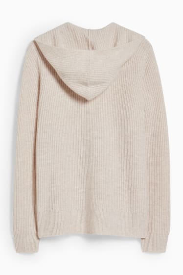 Femmes - Pull en cachemire - beige chiné