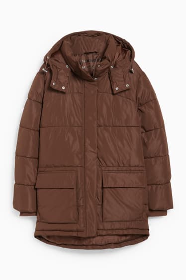 Damen - CLOCKHOUSE - Steppjacke mit Kapuze - dunkelbraun