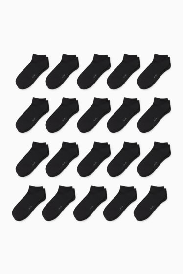 Mujer - Pack de 20 - calcetines tobilleros - negro