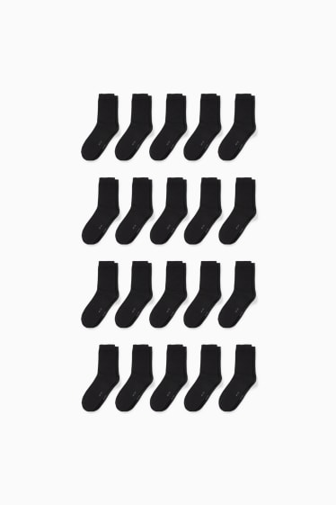Dames - Set van 20 - sokken - zwart