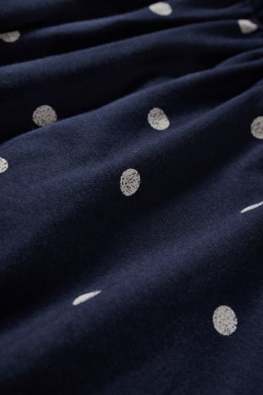 Donna - Camicia da notte per allattamento - a pois - blu scuro
