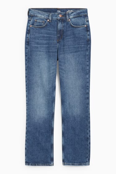 Damen - Straight Jeans - High Waist - LYCRA® - jeansblau