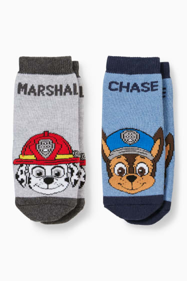 Babies - Multipack of 2 - PAW Patrol - newborn non-slip socks - blue-melange