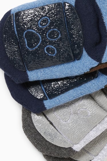 Neonati - Confezione da 2 - PAW Patrol - calzini neonati antiscivolo - blu melange