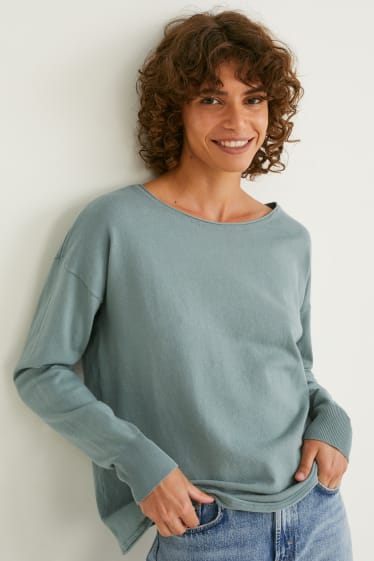 Damen - Pullover - grün