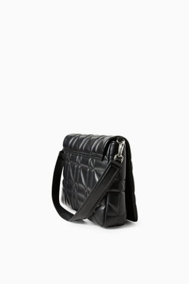 Women - Shoulder bag - faux leather - black