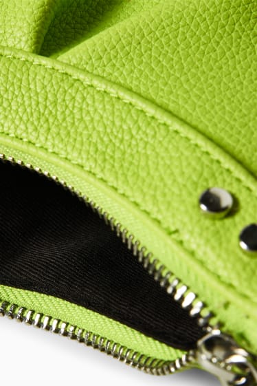 Dámské - Souprava - malá kabelka přes rameno a portmonka - imitace kůže - světle zelená