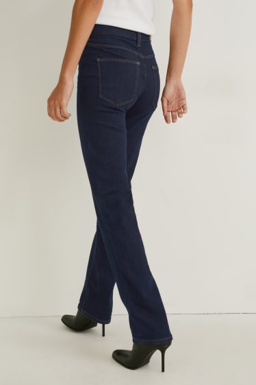 Kobiety - Straight jeans - średni stan - LYCRA® - dżins-ciemnoniebieski