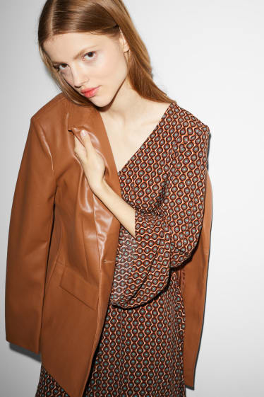 Women - CLOCKHOUSE - dress - patterned - brown