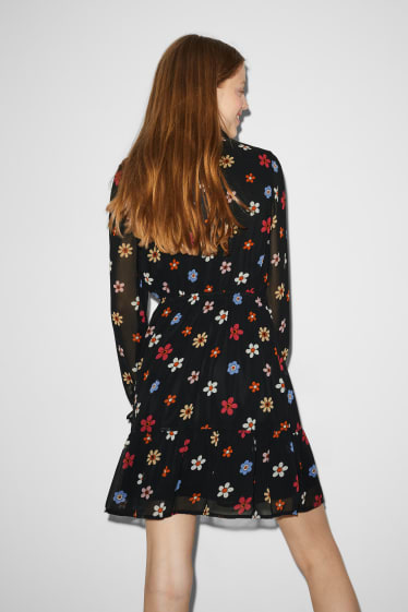 Femmes - CLOCKHOUSE - robe - à fleurs - noir