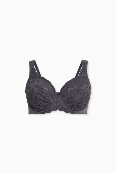 Women - Underwire bra - graphite