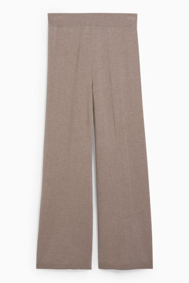 Women - Cashmere trousers - taupe