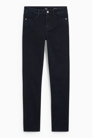 Dámské - Slim jeans - mid waist - tvarující džíny - LYCRA® - džíny - tmavomodré