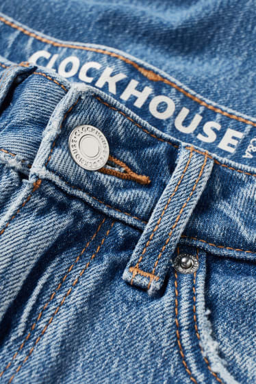 Kobiety - CLOCKHOUSE - loose fit jeans - wysoki stan - dżins-niebieski
