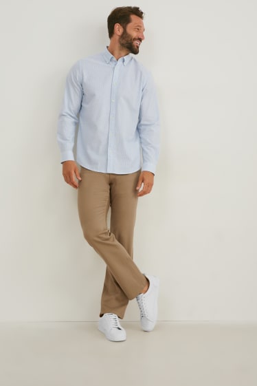 Hommes - Pantalon de toile - coupe droite - LYCRA® - marron clair