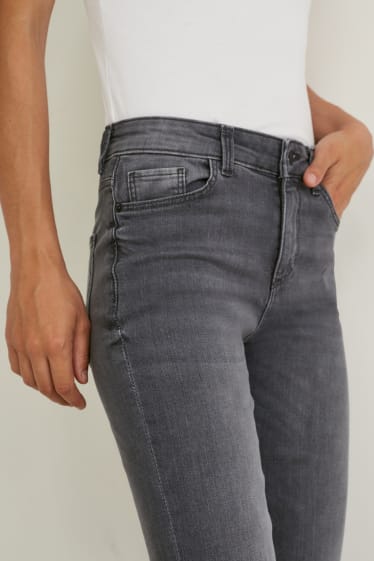 Dámské - Slim jeans - mid waist - LYCRA® - džíny - šedé