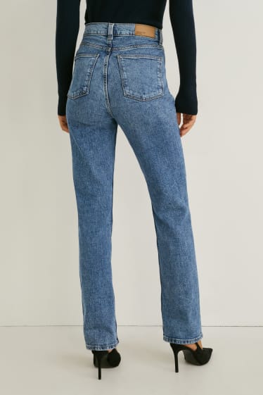 Women - Straight jeans - high waist - LYCRA® - blue denim