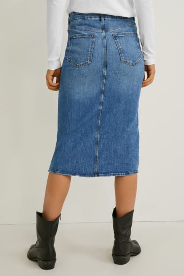 Women - Denim skirt - blue denim