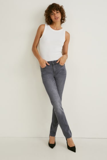 Kobiety - Slim jeans - średni stan - LYCRA® - dżins-szary