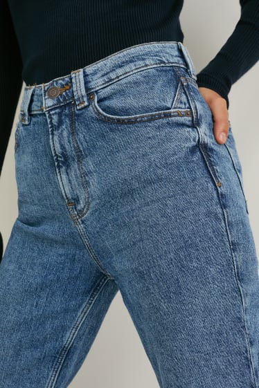 Women - Straight jeans - high waist - LYCRA® - blue denim