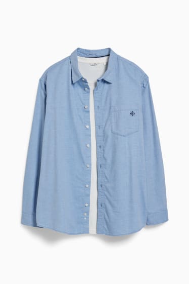Men - Shirt and T-shirt - regular fit - kent collar - light blue