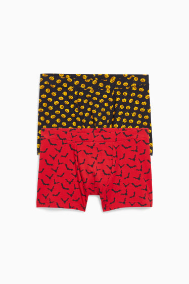 Hombre - Pack de 2 - trunks - LYCRA® - rojo / negro