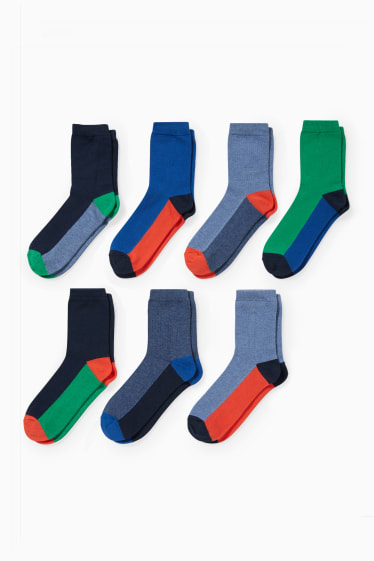 Children - Multipack of 7 - socks - blue / dark blue