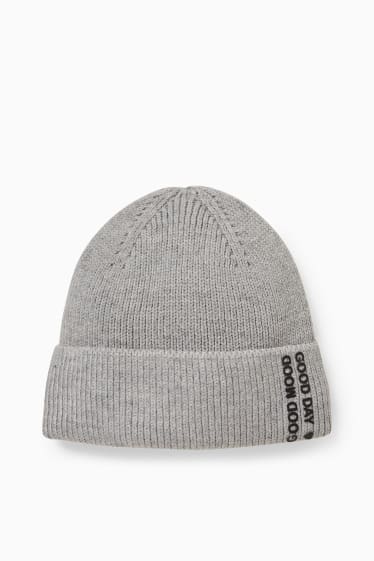 Children - Knitted hat - gray-melange