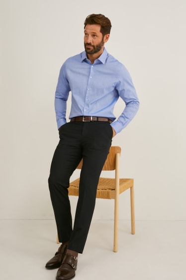 Men - Business shirt - slim fit - Kent collar - easy-iron - light blue