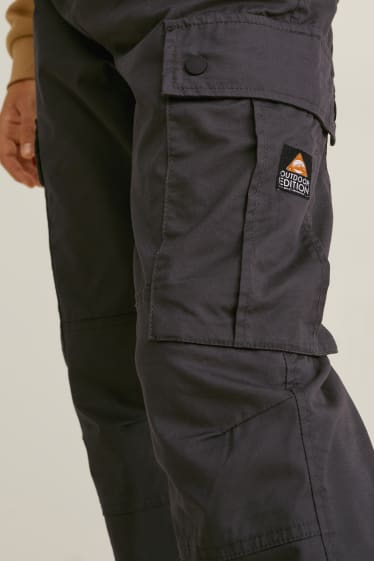 Hommes - Pantalon cargo - regular fit - LYCRA® - gris foncé