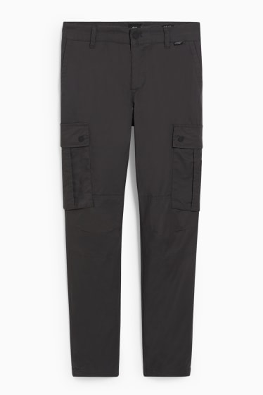 Home - Pantalons cargo - regular fit - LYCRA® - gris fosc